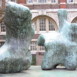 Henry Moore 'Two Piece Reclining Figure No.1' Mc Gregor Courtyard, Atterbury Street