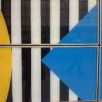 Daniel Buren, glass installation, Tottenham Court Road Station